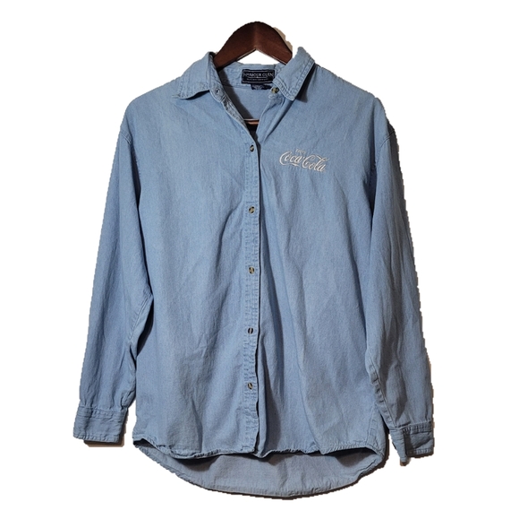 Coca Cola Tops - Harbour Glenn Vintage Style Coca-Cola Denim Shirt